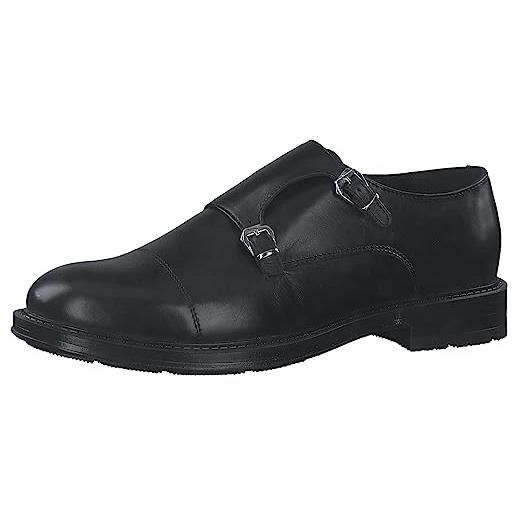 MARCO TOZZI by guido maria kretschmer scarpe eleganti uomo double monkstraps in pelle con fibbie, nero (black), 44 eu