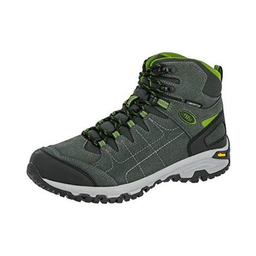 Brütting mount shasta high, scarpe da arrampicata alta, unisex - adulto, grigio (antracite/verde), 38 eu