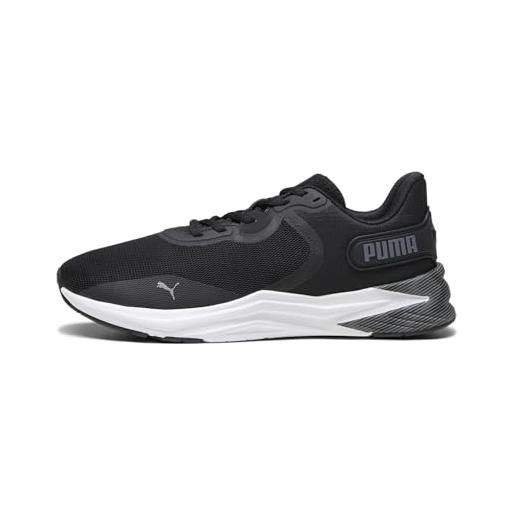 PUMA corsa, scarpe per jogging su strada unisex-adulto, nero bianca fresco grigio scuro, 42 eu