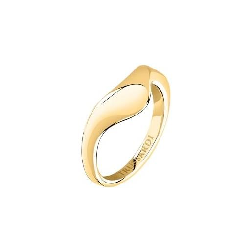 Trussardi t-design anello donna in acciaio dorato - tjaxa07012