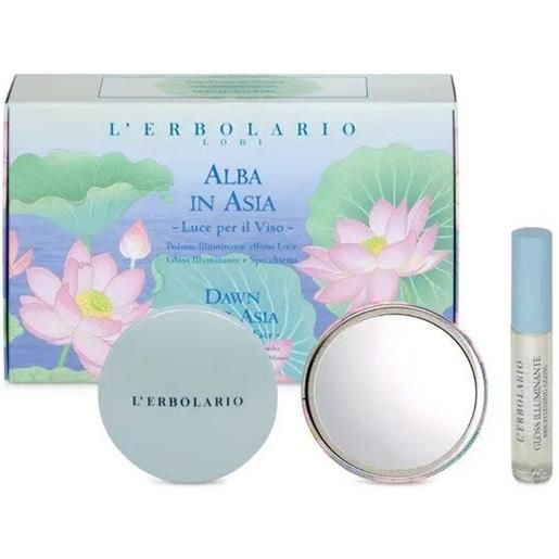L'erbolario alba in asia polvere illuminante 8,5g + gloss 7ml + specchietto L'erbolario