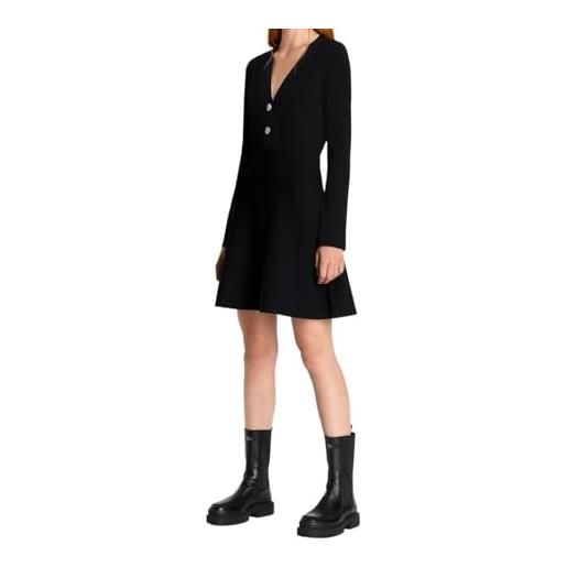 Emporio Armani armani exchange sustainable, soft touch casual night out dress, nero, s donna