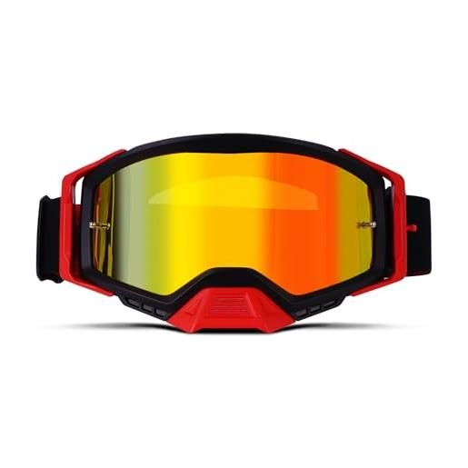 Occhiali Da Sci Per Uomo e Donna, occhiali maschera motocross, Antivento  Anti Nebbia UV Occhiali da sci, Occhiali da Motocross, Con Imbottitura in  Schiuma, Unisex, Per sci e moto fuoristrada(Colore) : 