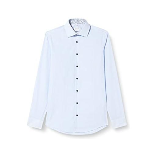 Seidensticker camicia slim fit a maniche lunghe maglietta, azzurro, 48 uomo