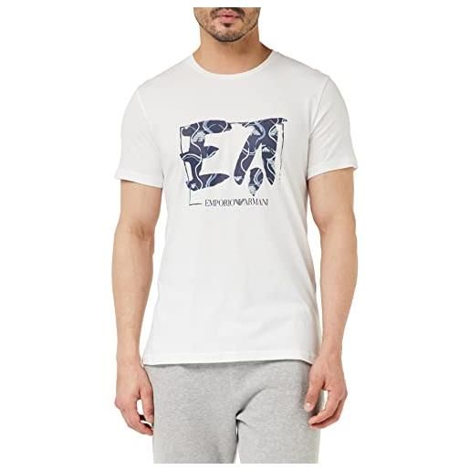 Emporio Armani uomo crew neck t-shirt essential megalogo maglietta, nero, xl
