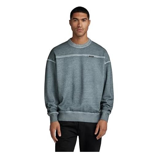 G-STAR RAW garment dyed loose sweater donna , grigio (shadow gd d23881-d249-g179), xl