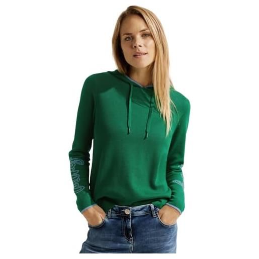 Cecil b302553 maglione con cappuccio, easy green, s donna