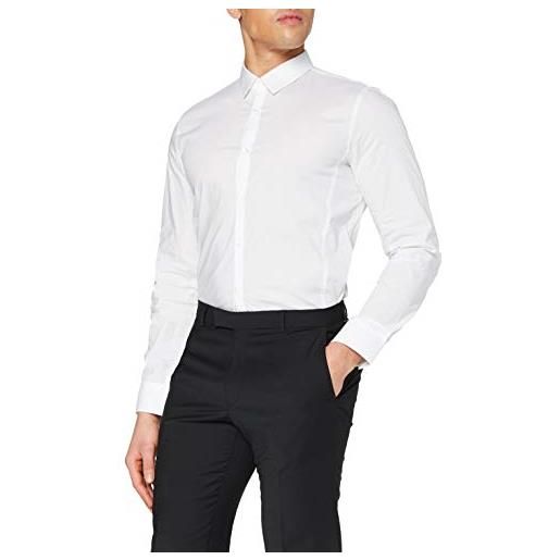 HUGO men enin, maglia a maniche lunghe uomo, bianco (open white 199), x-large (taglia produttore: 45)