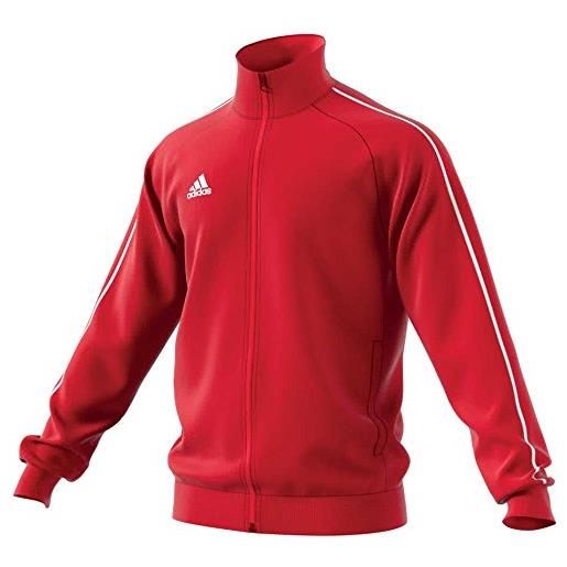 Adidas core 18 tt, giacca uomo, rosso (power red/white), l
