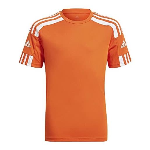 adidas squadra 21 short sleeve jersey t-shirt, team orange/white, 140 unisex - bambini e ragazzi