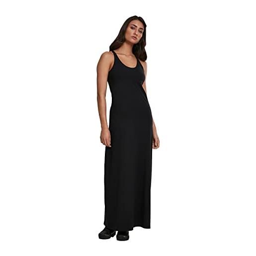 Urban Classics ladies long racer back dress vestito, multicolore (black/white 00826), 44 (taglia produttore: m) donna