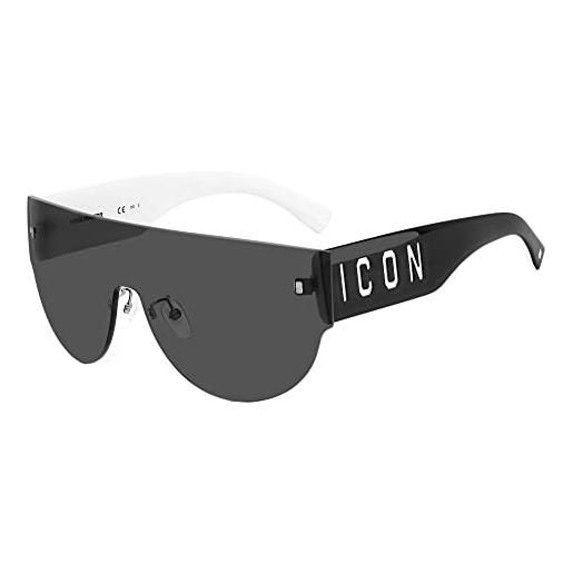 Carrera dsquared2 occhiali da sole icon 0002/s black white/grey 99/1/140 uomo