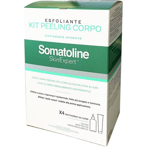 Somatoline skin. Expert kit peeling corpo x4 trattamenti intensivi