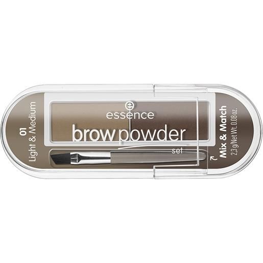 ESSENCE brow powder 01 light & medium set per sopracciglia