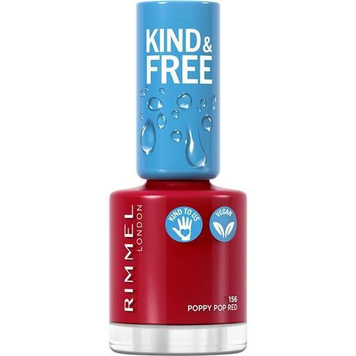 RIMMEL kind & free 156 poppy pop red smalto