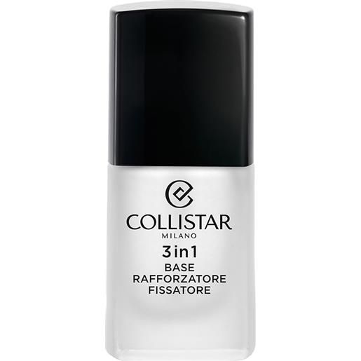 COLLISTAR 3 in1 base - rafforzatore - fissatore 10 ml manicure e pedicure