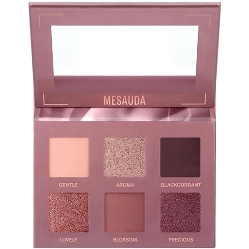 Mesauda bare harmony 2.0 201 tender mauve palette ombretti opachi, metallizzati e luminosi 6 gr polvere compatta