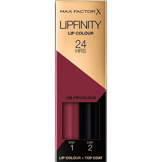 MAX FACTOR lipfinity 108 frivolous tinta + gloss