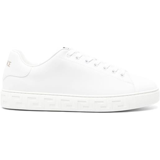 Versace sneakers goffrate greca - bianco