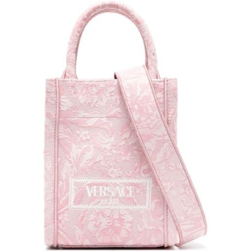 Versace borsa tote barocco athena mini - rosa