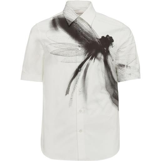 Alexander McQueen camicia con stampa - bianco