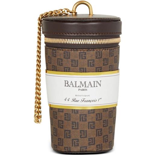 Balmain clutch coffee cup minaudière - marrone