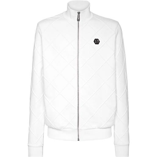 Philipp Plein giacca sportiva con applicazione - bianco