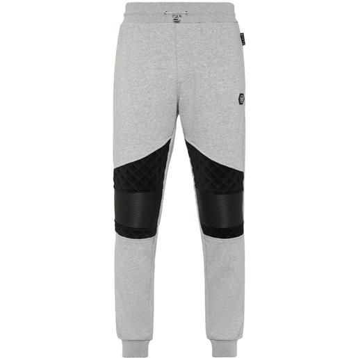 Philipp Plein pantaloni sportivi con coulisse - grigio