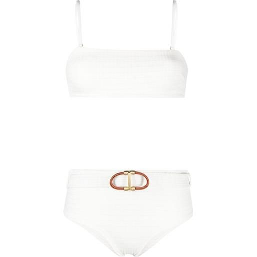 ZIMMERMANN bikini a fascia alight - bianco