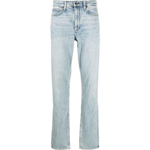 rag & bone jeans fit 2 slim con vita media - blu