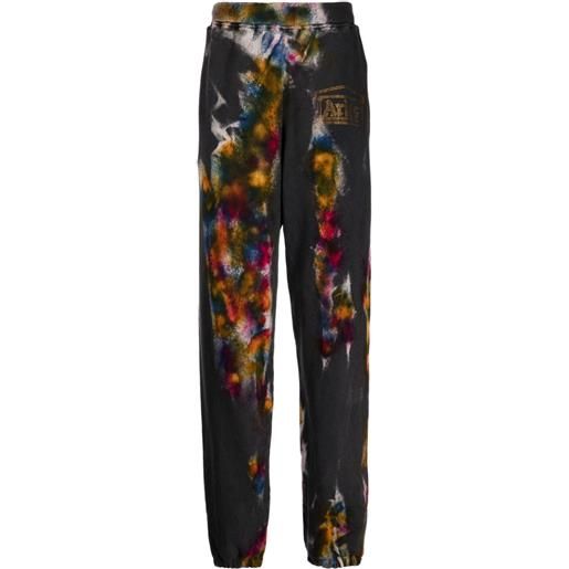 Aries pantaloni sportivi con stampa spray - multicolore