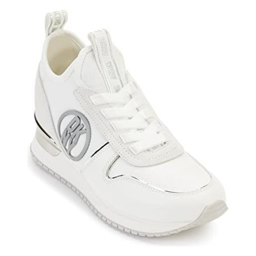 DKNY women's womens shoes sabatini sneakers, donna, nero bianco, 41 eu