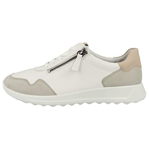 Ecco flexure runner w sneaker, scarpe da ginnastica donna, beige/limestone/pure white gold, 42 eu