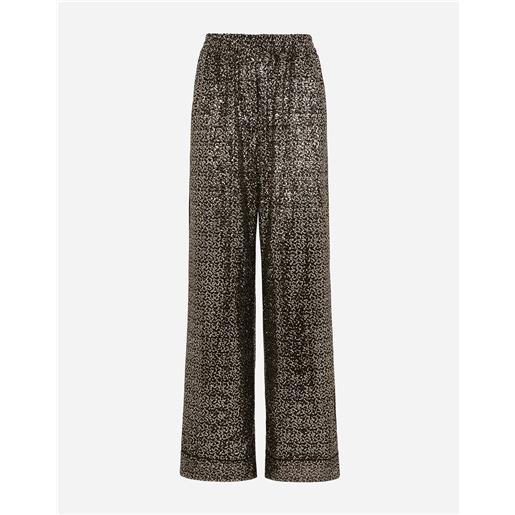 Dolce & Gabbana pantaloni pigiama in paillettes