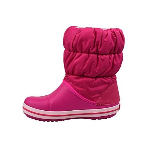 Crocs winter puff boot, stivali unisex - bambini e ragazzi, rosa (candy pink), 32/33 eu