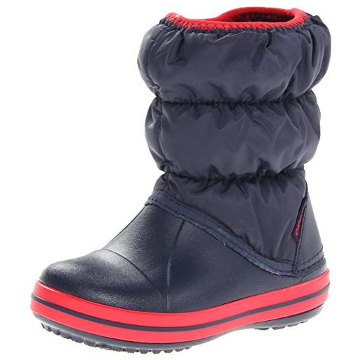 Crocs winter puff boot, stivali unisex - bambini e ragazzi, rosa (candy pink), 33/34 eu