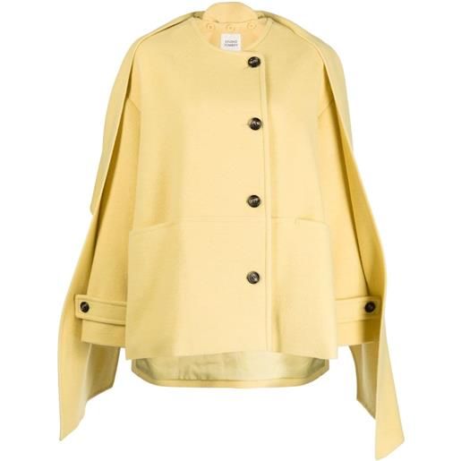STUDIO TOMBOY cappotto con cappuccio - giallo