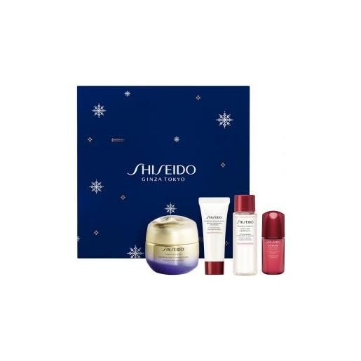 Shiseido vital perfection holiday cofanetto 50 ml, detergente 15ml + tonico rieq. 30ml + siero 10ml
