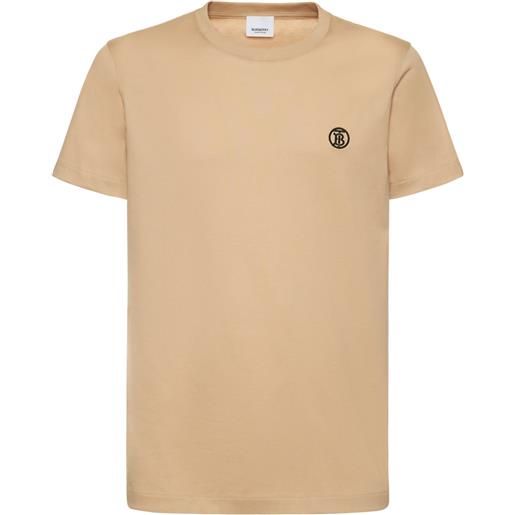 BURBERRY t-shirt parker in jersey di cotone con logo