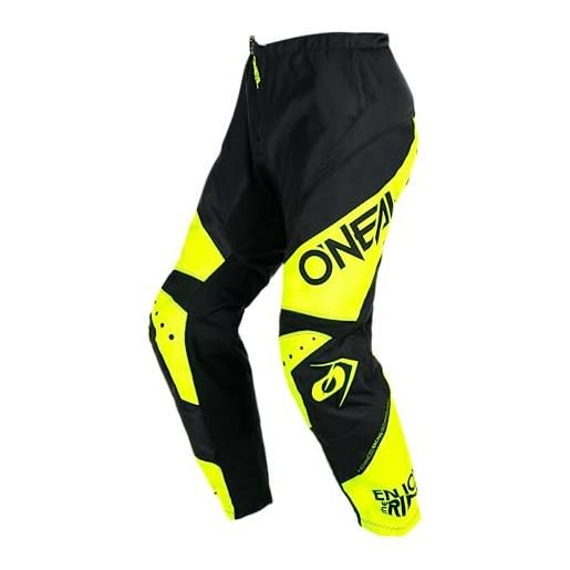 O'NEAL | pantaloni enduro mx motocross | massima libertà di movimento, design leggero, traspirante e resistente | element racewear v. 24 pants | adulto | nero rosso | taglia 38