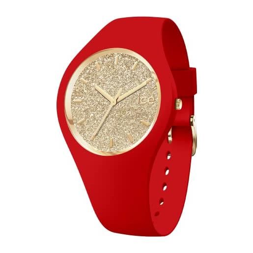 Ice-watch - ice glitter red passion - orologio rosso da donna con cinturino in silicone - 021080 (medium)
