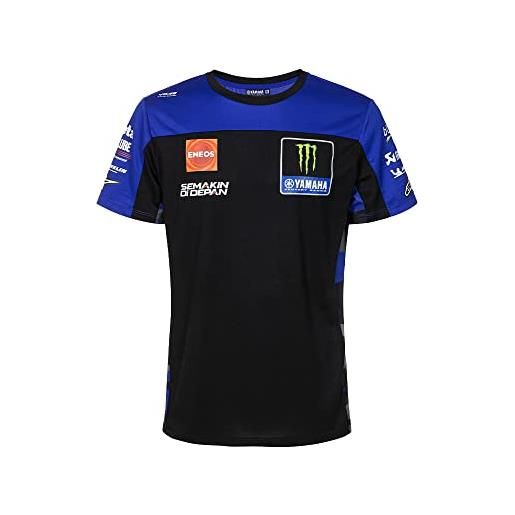 Valentino Rossi vr46 t-shirt replica team yamaha monster , uomo, xl, nero