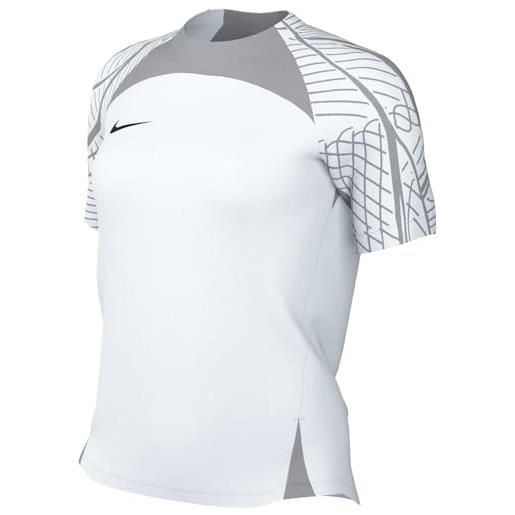 Nike donna top da calcio a maniche corte w nk df strk23 top ss, bianco/grigio lupo/nero, dr2278-100, xl