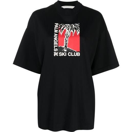 Palm Angels t-shirt ski club - nero