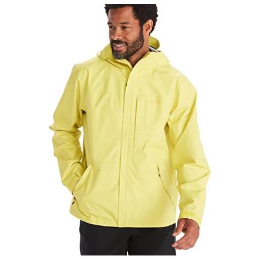Marmot uomo minimalist gore-tex jacket, giacca antipioggia impermeabile, antivento per bicicletta, windbreaker traspirante da escursione e trekking, limelight, l