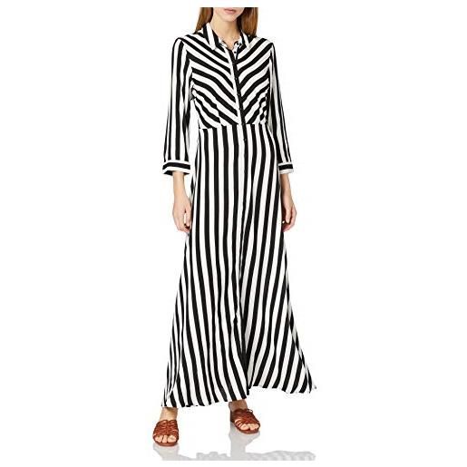 YAS YASsavanna long shirt dress-noos s. Vestito, nero/strisce: w white stripes, l donna