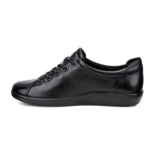 ECCO soft 2.0 tie, scarpe da ginnastica basse donna, nero (56723 black sole), 37 eu