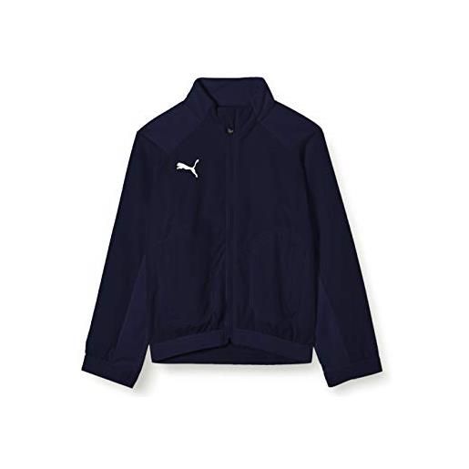 Puma liga sideline jacket jr, giacca unisex-bambini, blu (electric blue lemonade white), 164