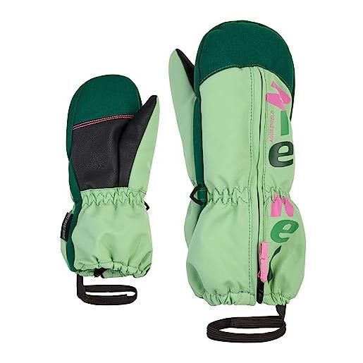 Ziener baby langelo - guanti da sci per sport invernali, impermeabili, traspiranti, colore verde pastello, 98 cm