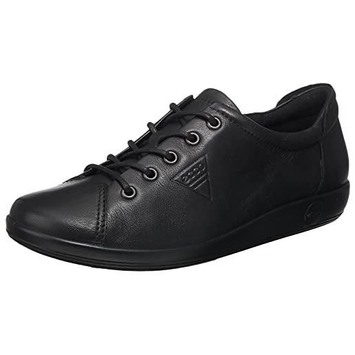 ECCO soft 2.0 tie, scarpe da ginnastica basse donna, nero (56723 black sole), 38 eu